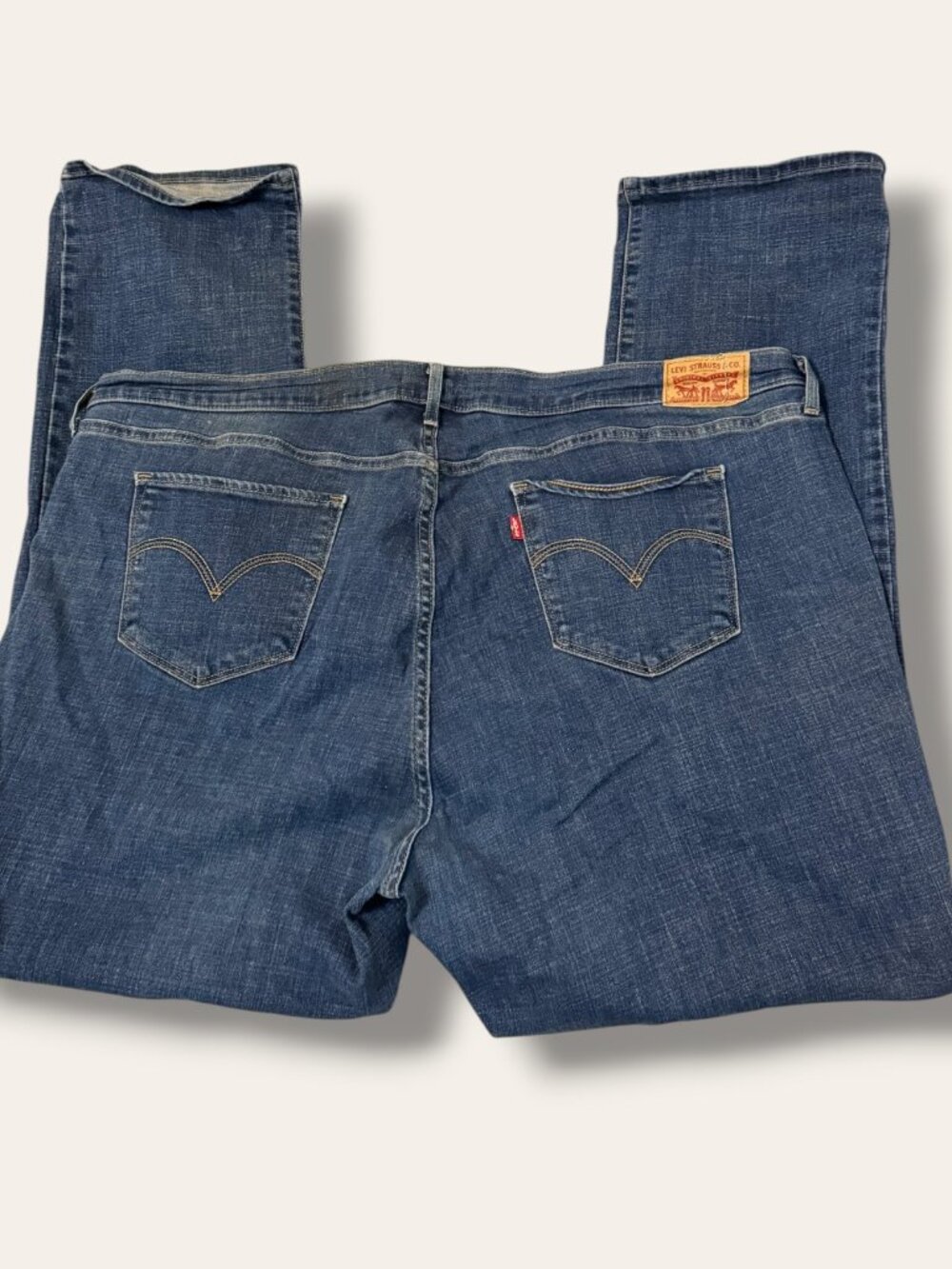 Levis Jeans Womens 22W Classic Straight Blue Denim Mid Rise Five Pocket Stretch